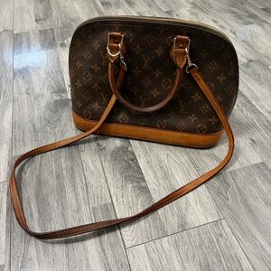 Louis Vuitton Monogram Canvas Alma Crossbody in Brown and Tan